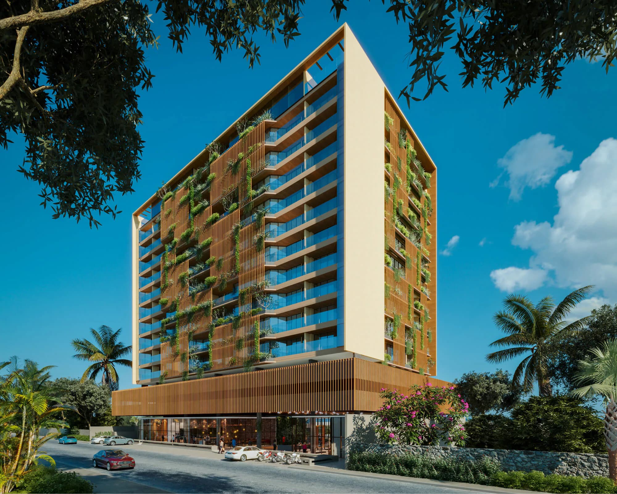 Render da fachada do Edifício Salamanca, na Jatiúca